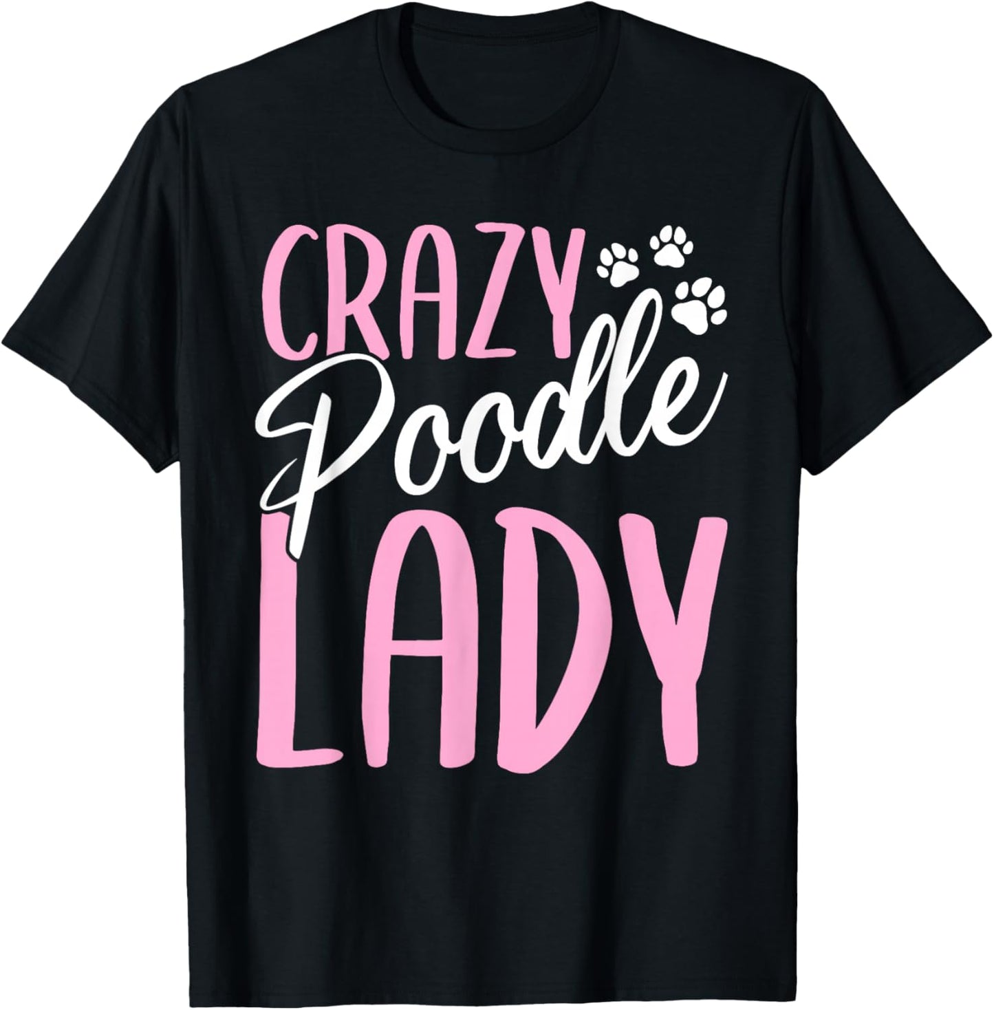 Poodle Skirt Mama Crazy Poodle Lady T-Shirt - T-Shirt | Black
