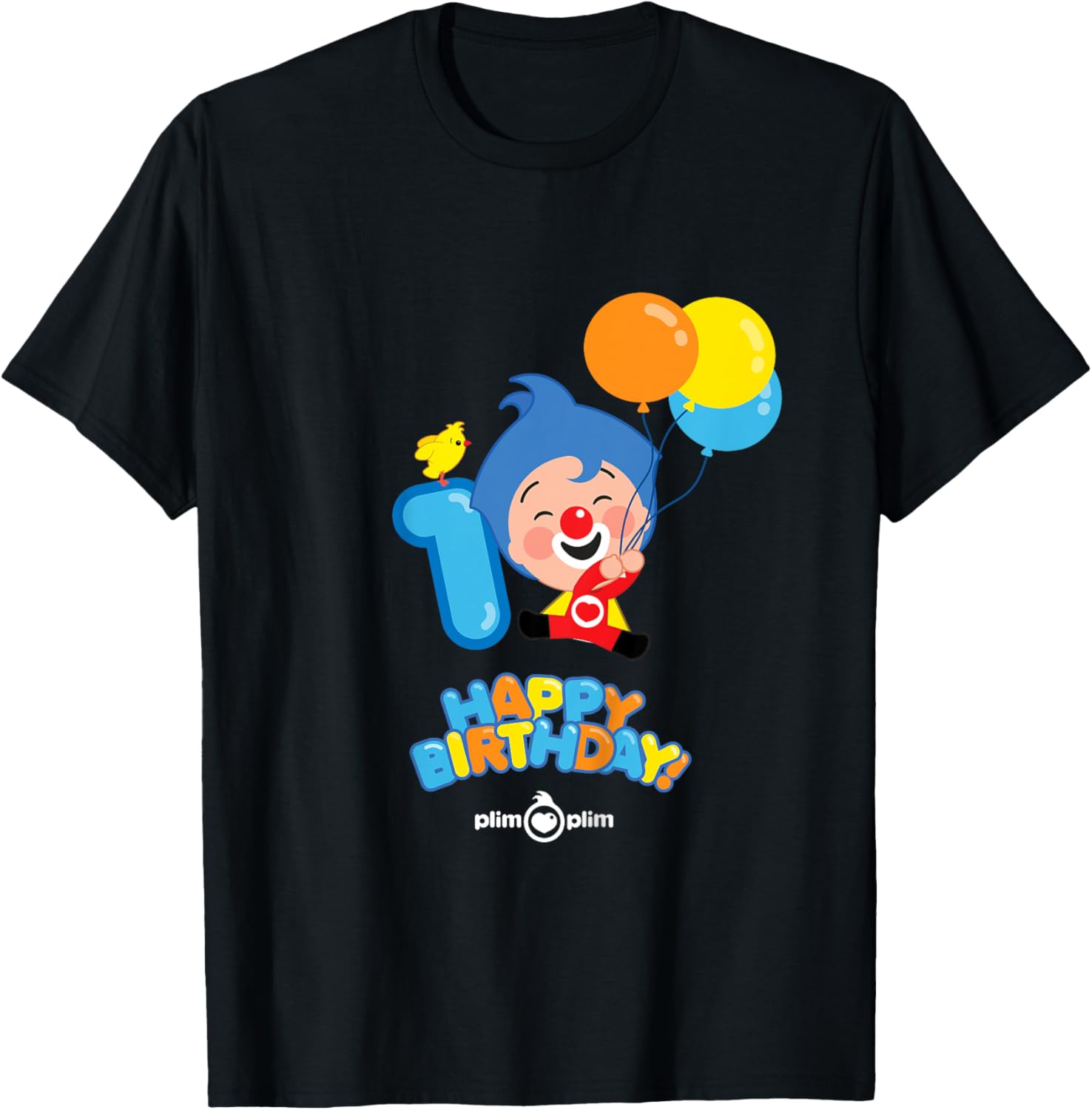 Kids Plim Plim The Kindness Hero - Happy Birthday T-Shirt - T-Shirt | Black