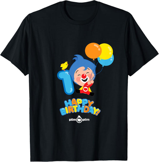 Kids Plim Plim The Kindness Hero - Happy Birthday T-Shirt - T-Shirt | Black
