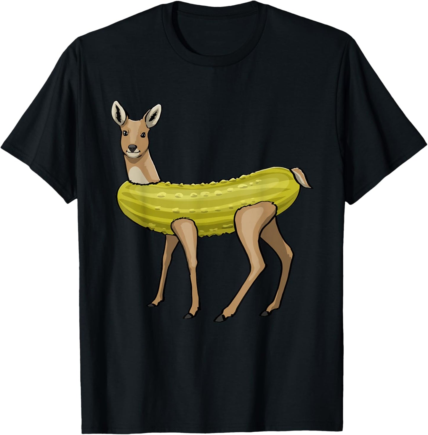 A Dill Cow, Funny Ladies, Cucumber, Deer, Love Foodies T-Shirt - T-Shirt | Black