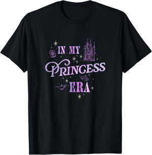 Disney Princess in My Princess Era Sassy Text Logo T-Shirt - T-Shirt | Black