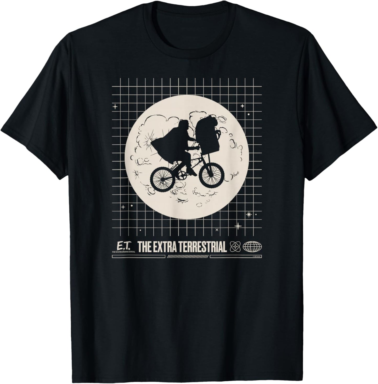 E.T. the Extra-Terrestrial Moon Retro T-Shirt - T-Shirt | Black