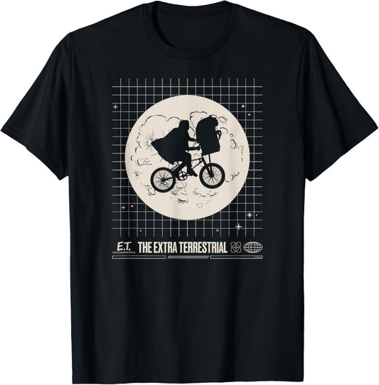 E.T. the Extra-Terrestrial Moon Retro T-Shirt - T-Shirt | Black