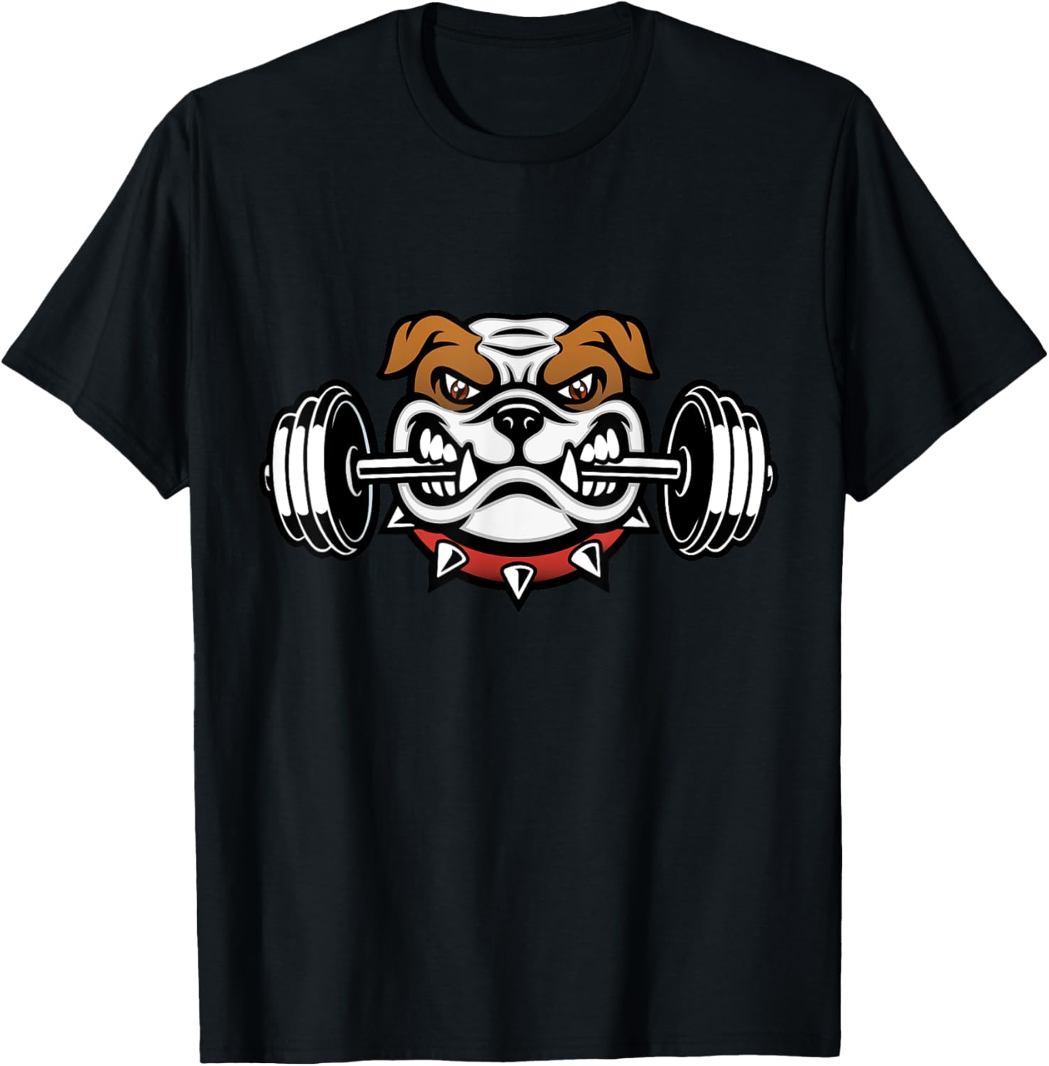 Funny Bulldog Weightlifting Fitness Gym Women Kids T-Shirt - T-Shirt | Black