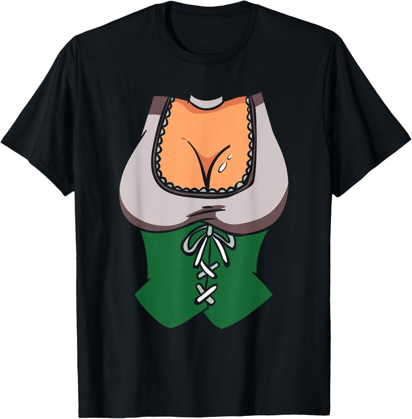 Oktoberfest German Festival Beer Drink Cartoon Beer Wench T-Shirt - T-Shirt | Black