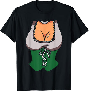 Oktoberfest German Festival Beer Drink Cartoon Beer Wench T-Shirt - T-Shirt | Black