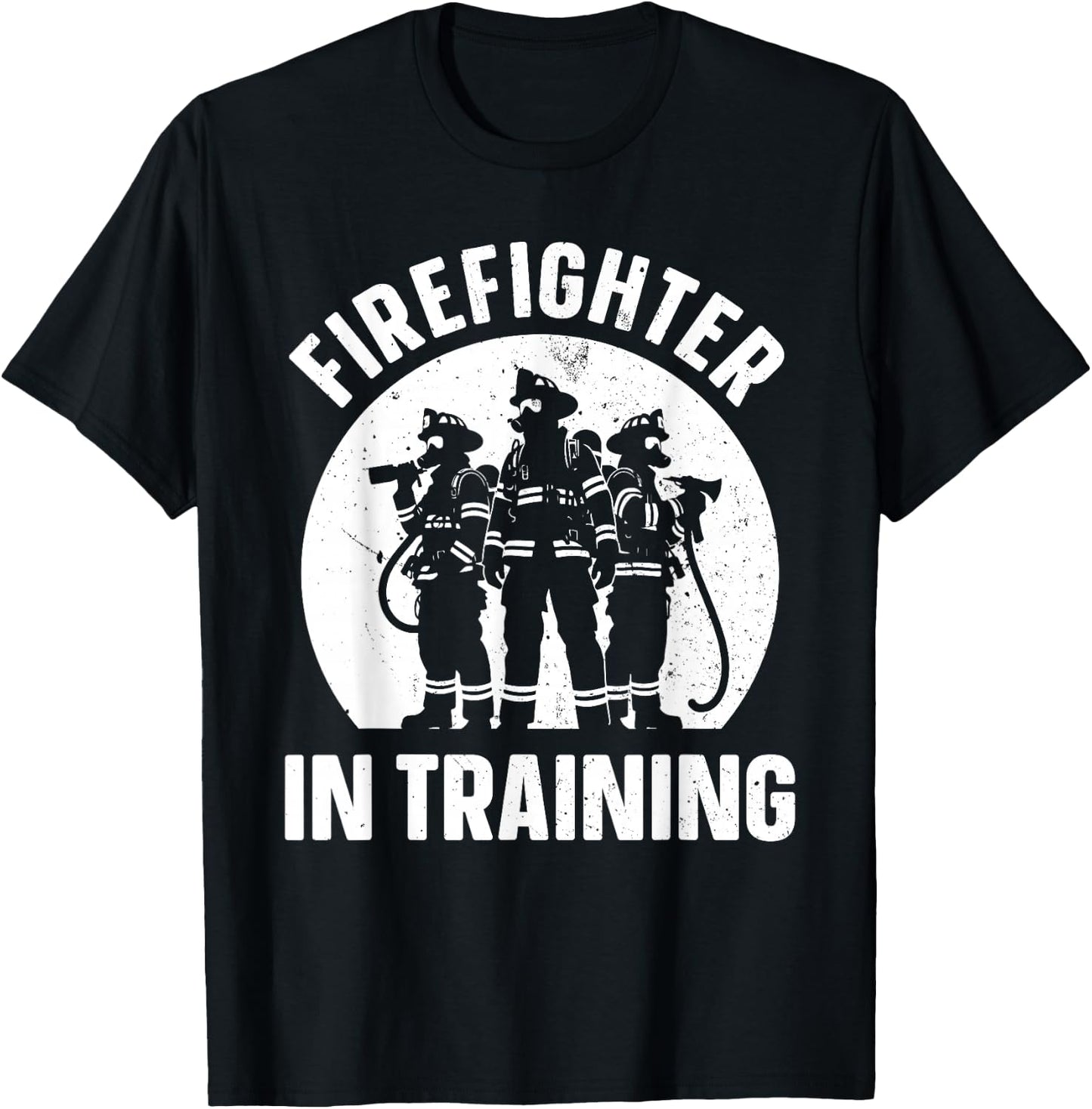 Unique Future Firefighter Art For Boys Men Kids Fire Fighter T-Shirt - T-Shirt | Black