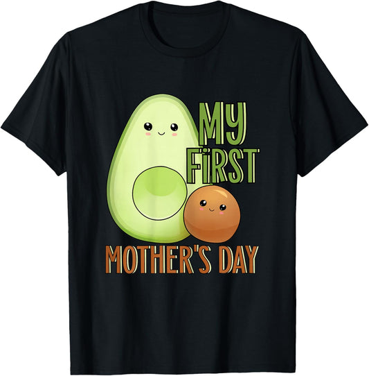 My First Mothers Day Shirt for Mom 1st Mothers Day T-Shirt - T-Shirt | Black