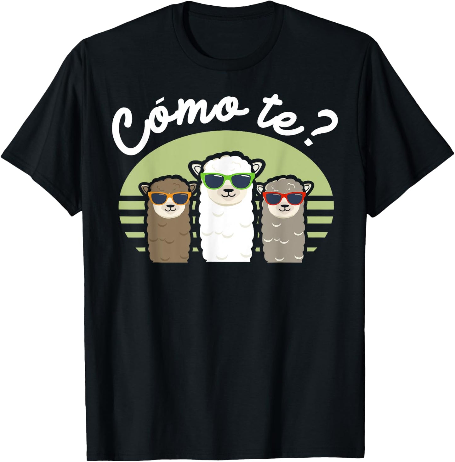 Funny Spanish gift, Como Te Llama, Llama design T-Shirt - T-Shirt | Black