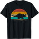 Triceratops Retro Vintage 70s Distressed Men Women T-Shirt - T-Shirt | Black