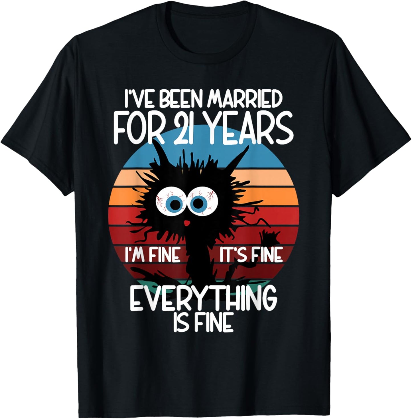 Nickel Wedding I've Been Married for 21 Years T-Shirt - T-Shirt | Black