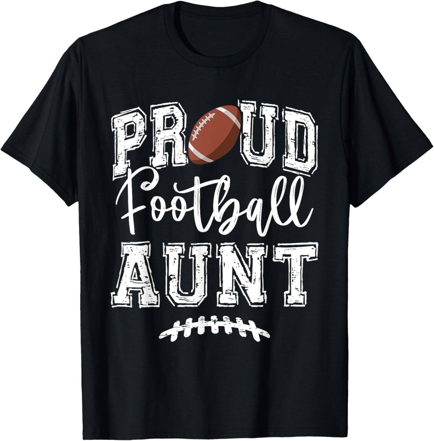 Proud Football Aunt Auntie Funny College That's My Nephew T-Shirt - T-Shirt | Black