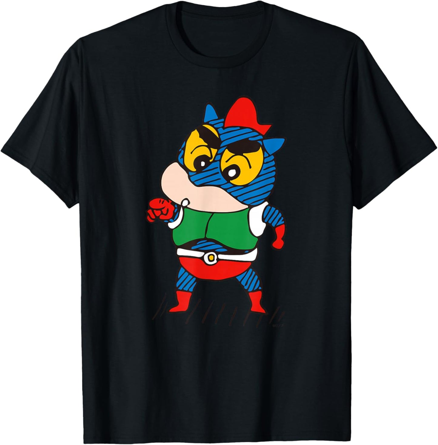 【manga】Crayon Shin-chan Transform into an Action kamen! T-Shirt - T-Shirt | Black