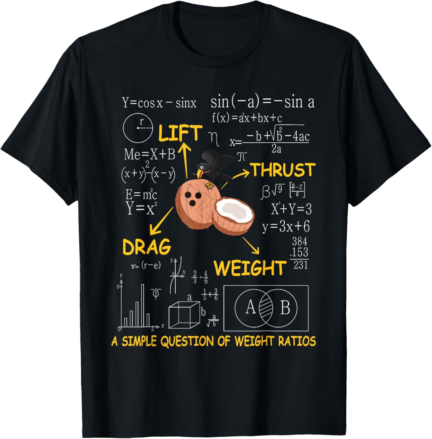 A Simple Question Of Weight Ratios Funny Math T-Shirt - T-Shirt | Black
