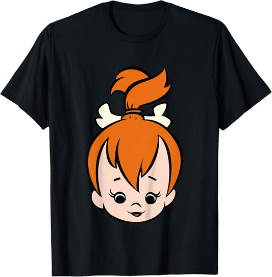 Kids The Flintstones Pebbles Big Face T-Shirt - T-Shirt | Black