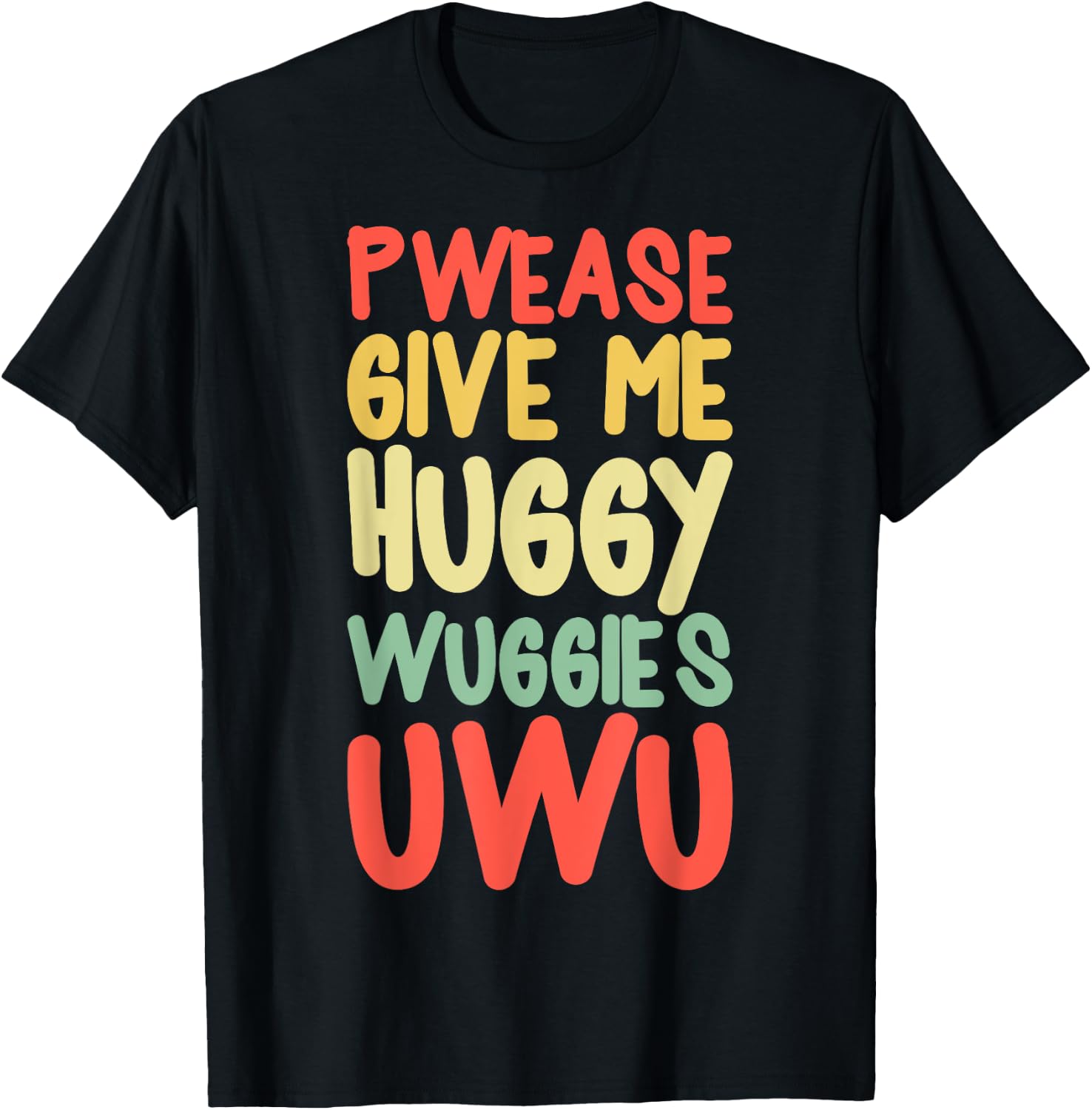 UWU OWO Furries Meme Anime Funny Memes Weeb Furry T-Shirt - T-Shirt | Black