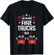 I'm This Many Firetruck Illustration 2nd Birthday Child T-Shirt - T-Shirt | Black