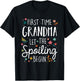 First Time Grandma let the Spoiling Begin - Grandmother T-Shirt - T-Shirt | Black