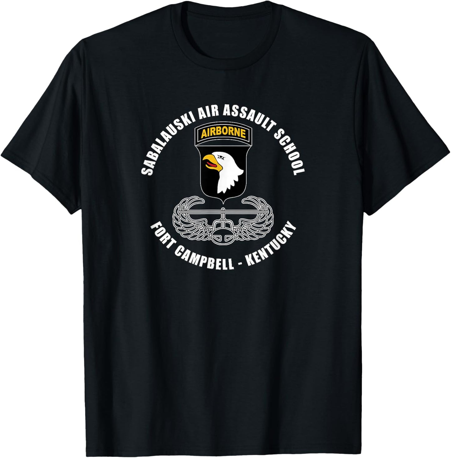 Sabalauski Air Assault School Fort Campbell Kentucky Veteran T-Shirt - T-Shirt | Black