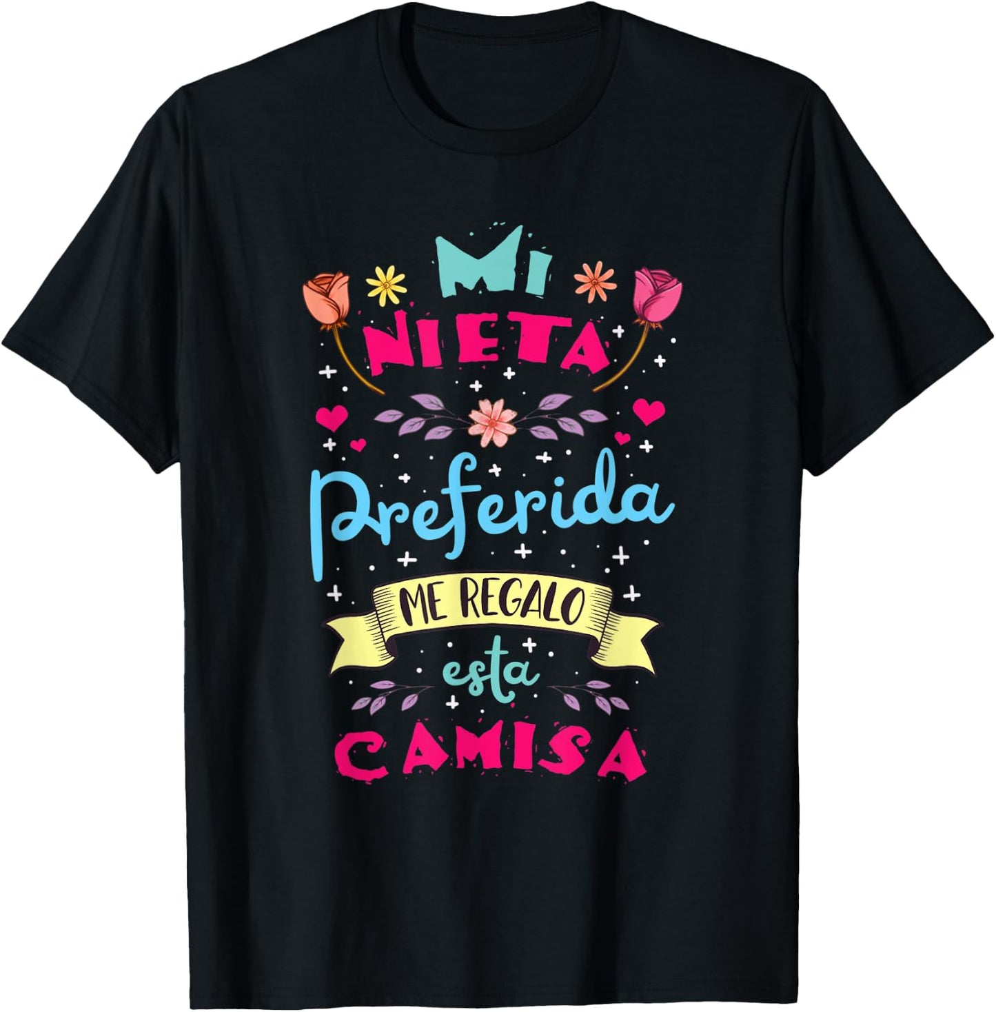 Mi Nieta Favorita regalo de cumpleanos para Abuela y Abuelo T-Shirt - T-Shirt | Black