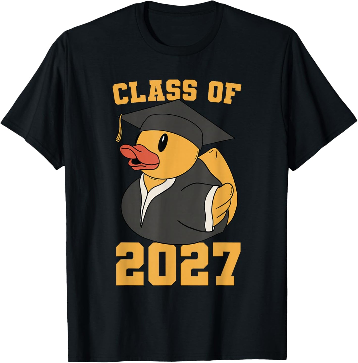 Rubber Duck Class of 2027 Senior 2027 Graduation Year Senior T-Shirt - T-Shirt | Black