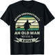 Old Man with a Kayak Funny Dad Gift T-Shirt - T-Shirt | Black