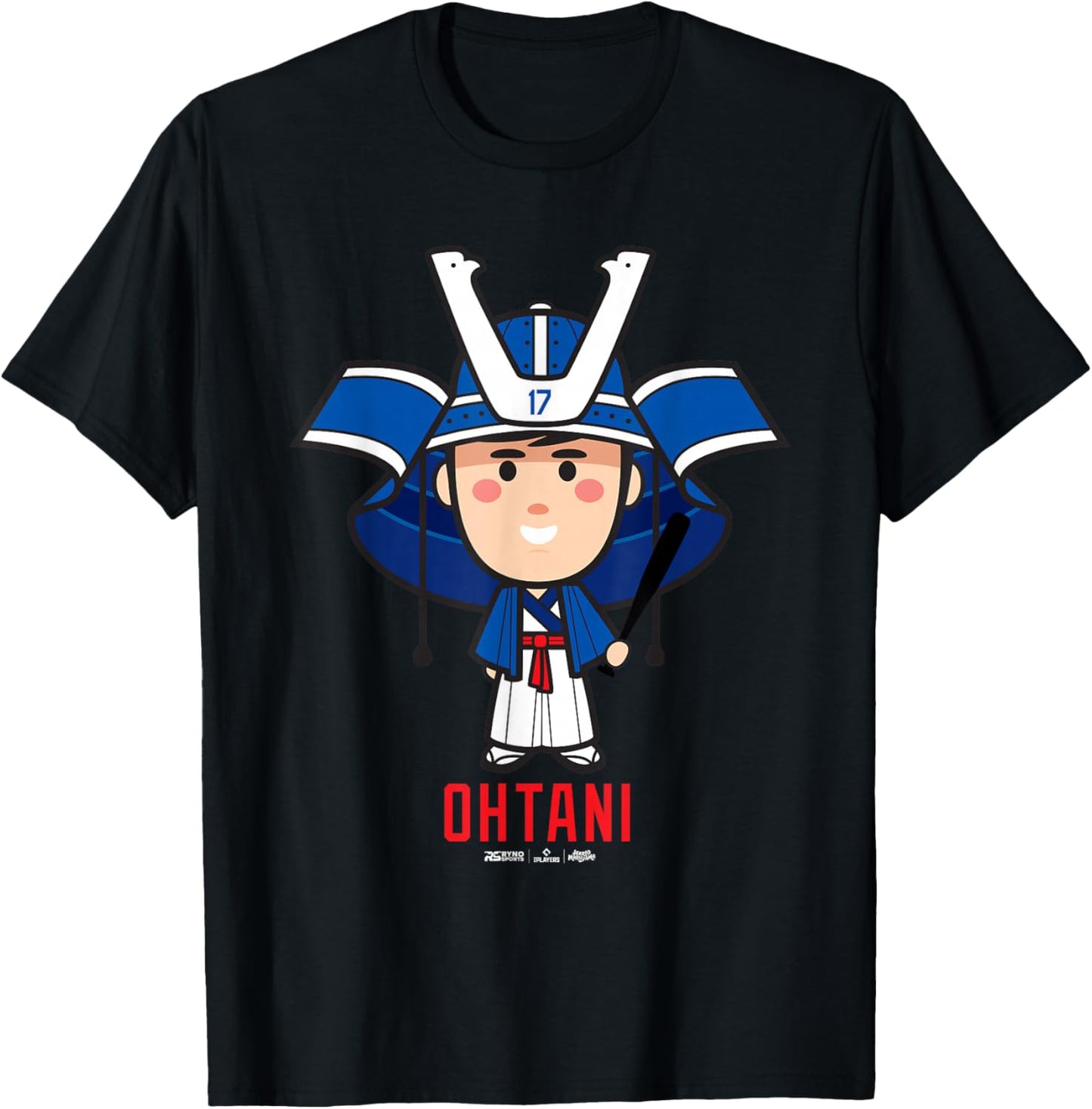 Shohei Ohtani Los Angeles Baseball Samurai (English) MLBPA T-Shirt - T-Shirt | Black