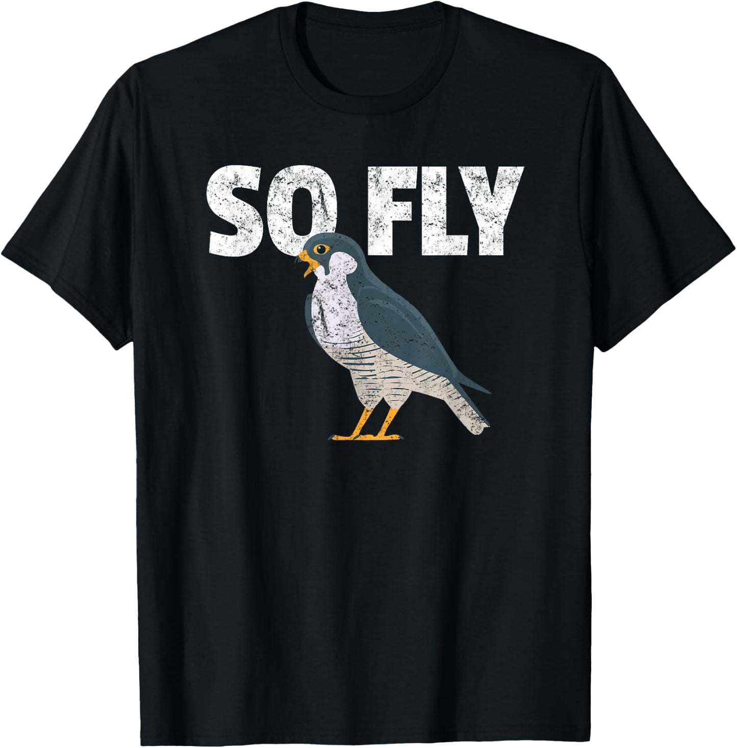 Peregrine Falcon Bird, Birdwatcher Vintage T-Shirt - T-Shirt | Black