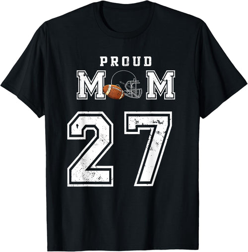 Custom Proud Football Mom Number 27 Personalized