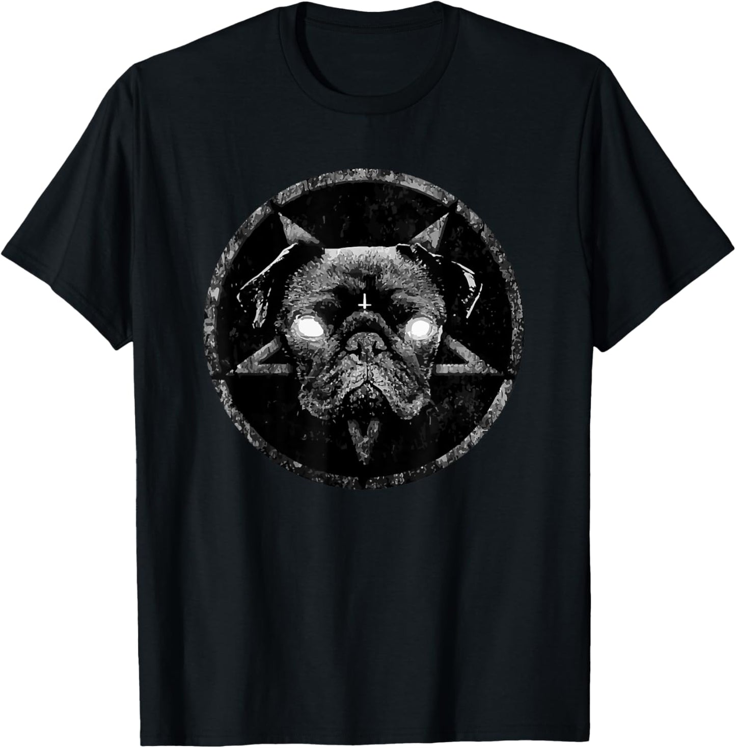 Goth Gothic Occult Aesthetic Meme Art Funny Pug Dog Women T-Shirt - T-Shirt | Black