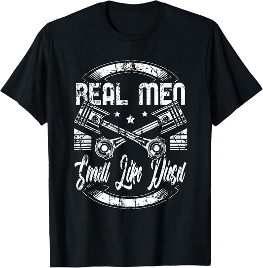 Real Men Smell like Diesel Mechanic Men T-Shirt - T-Shirt | Black