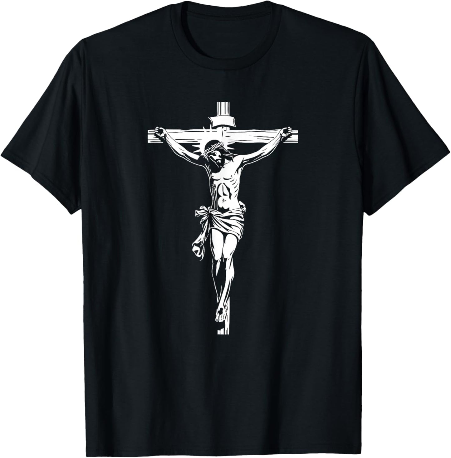 Jesus Christ On The Cross , Small, Black T-Shirt - T-Shirt | Black
