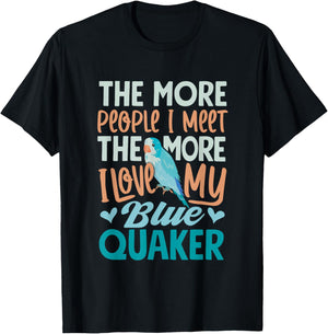 Parrots Blue Monk Parakeet Quaker Parrot Blue Monk Parakeet T-Shirt - T-Shirt | Black