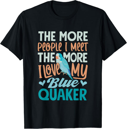 Parrots Blue Monk Parakeet Quaker Parrot Blue Monk Parakeet T-Shirt - T-Shirt | Black
