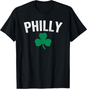 Philadelphia St. Patrick's Philly Irish Shamrock Party Gift T-Shirt - T-Shirt | Black