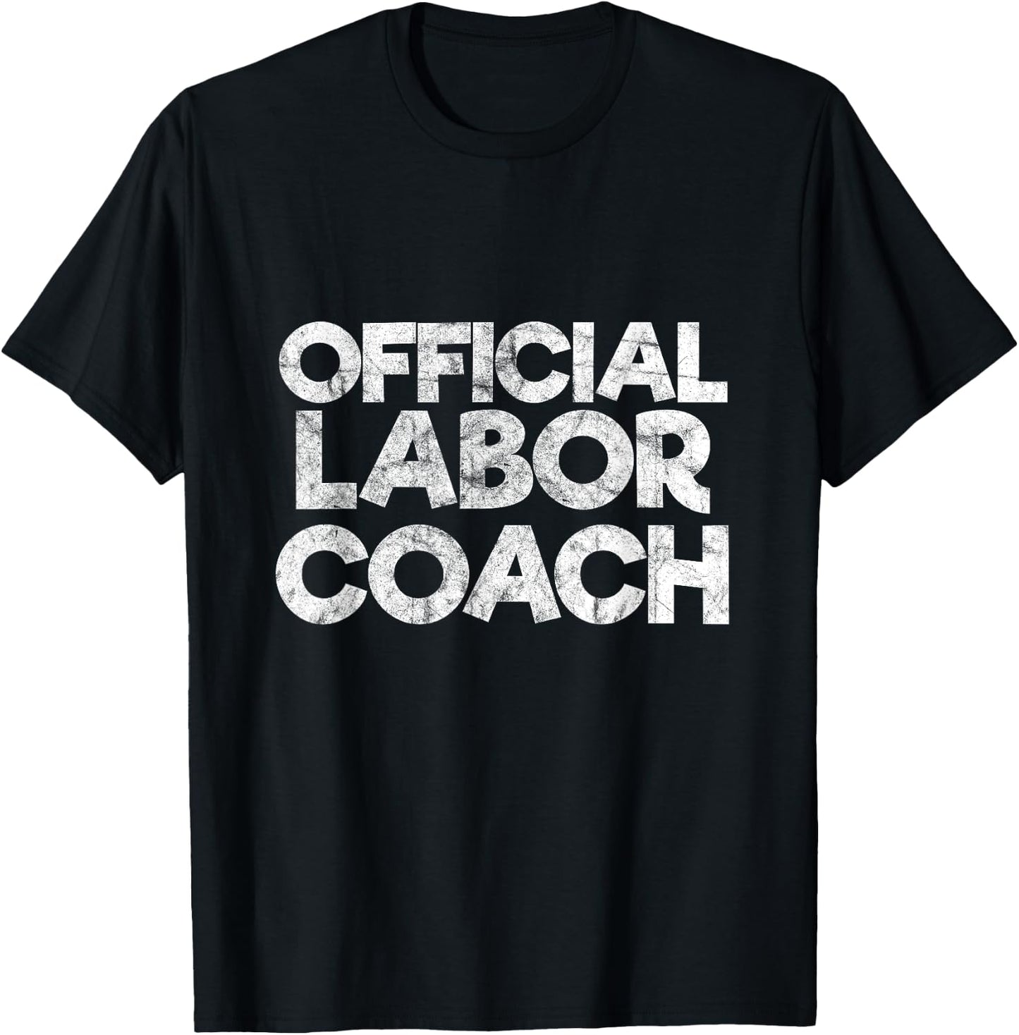 Official Labor Coach in Vintage Style Gift Future Dad T-Shirt - T-Shirt | Black