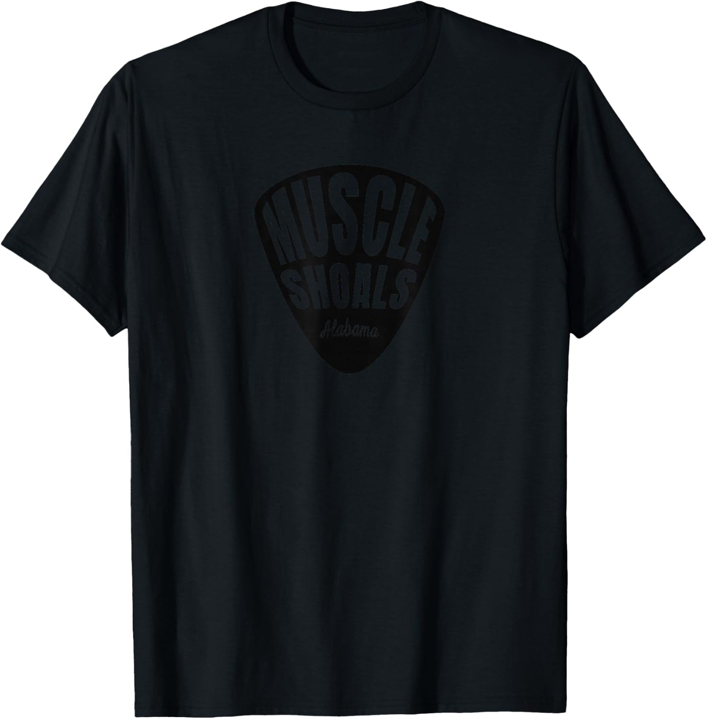 Muscle Shoals Alabama Music Guitar Pick T-Shirt - T-Shirt | Black
