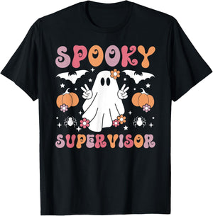 Spooky Supervisor Halloween Supervisory Management T-Shirt - T-Shirt | Black