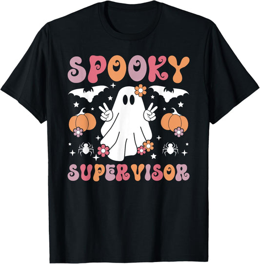 Spooky Supervisor Halloween Supervisory Management T-Shirt - T-Shirt | Black