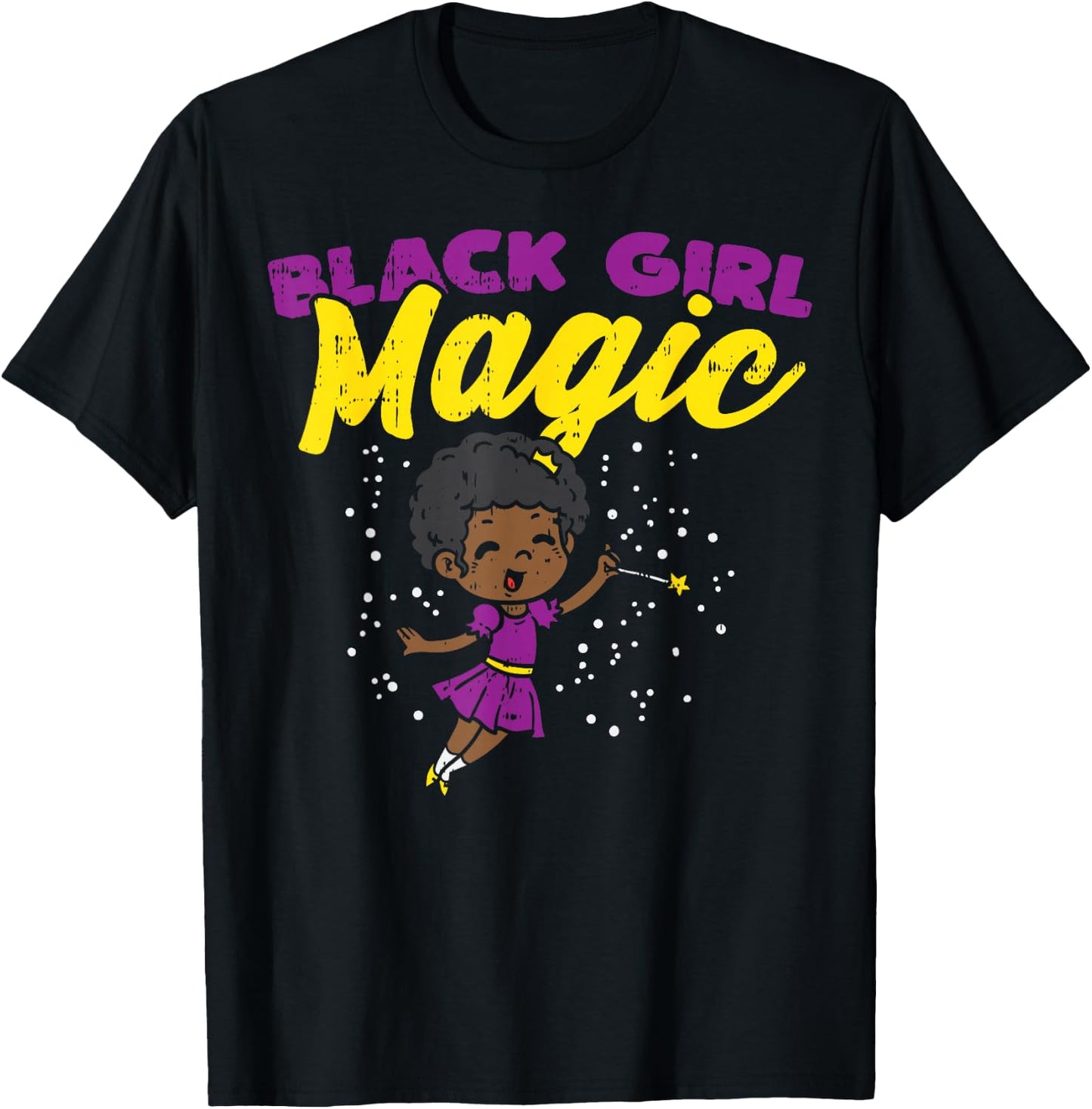 Black Girl Magic Fairy Black Pride African Melanin BLM Women T-Shirt - T-Shirt | Black