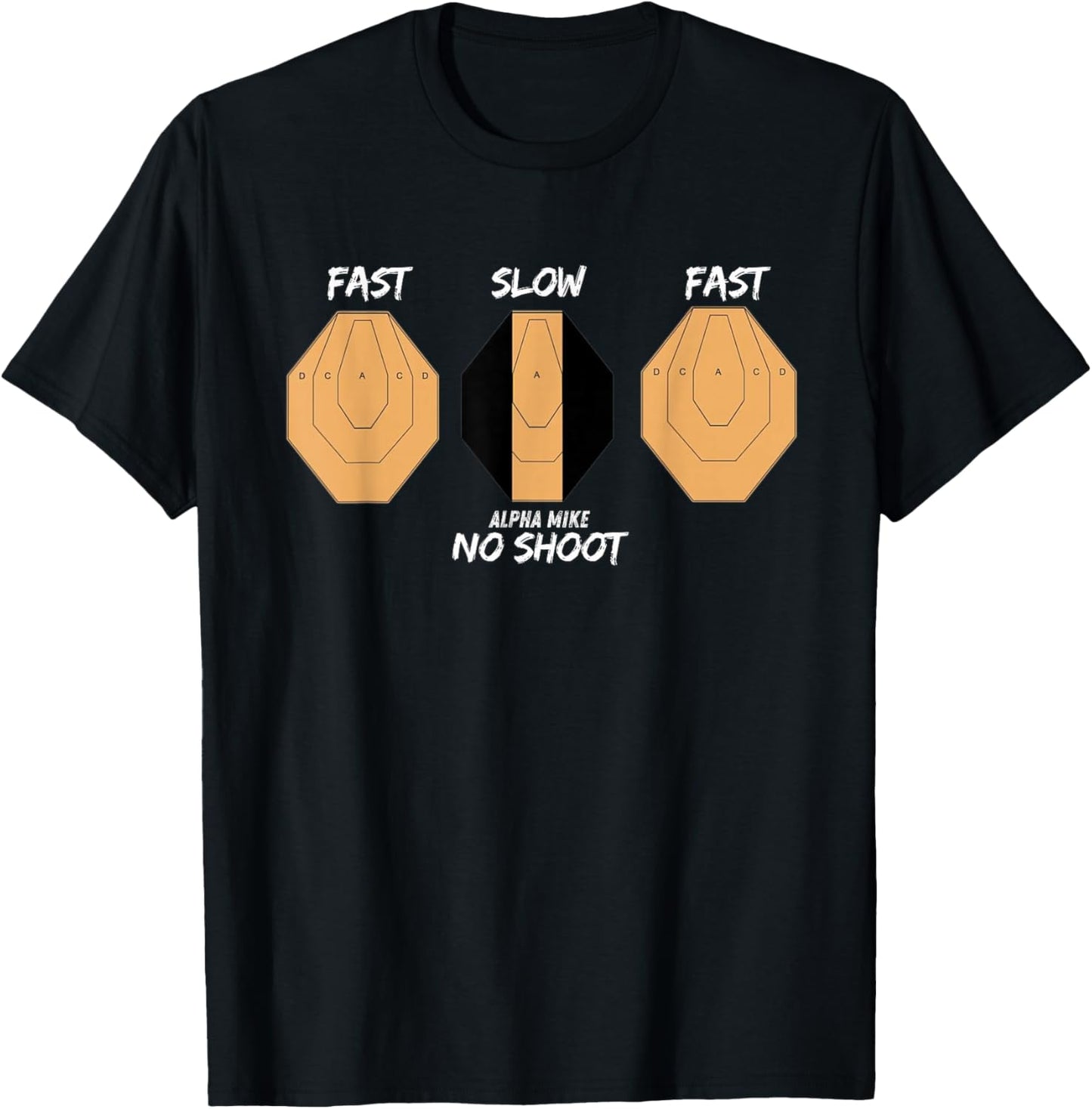 IPSC USPSA Three Target Alpha Mike No Shoot Competiton T-Shirt - T-Shirt | Black