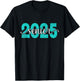 High School Class of 2025 College Senior Graduate Teal Retro T-Shirt - T-Shirt | Black
