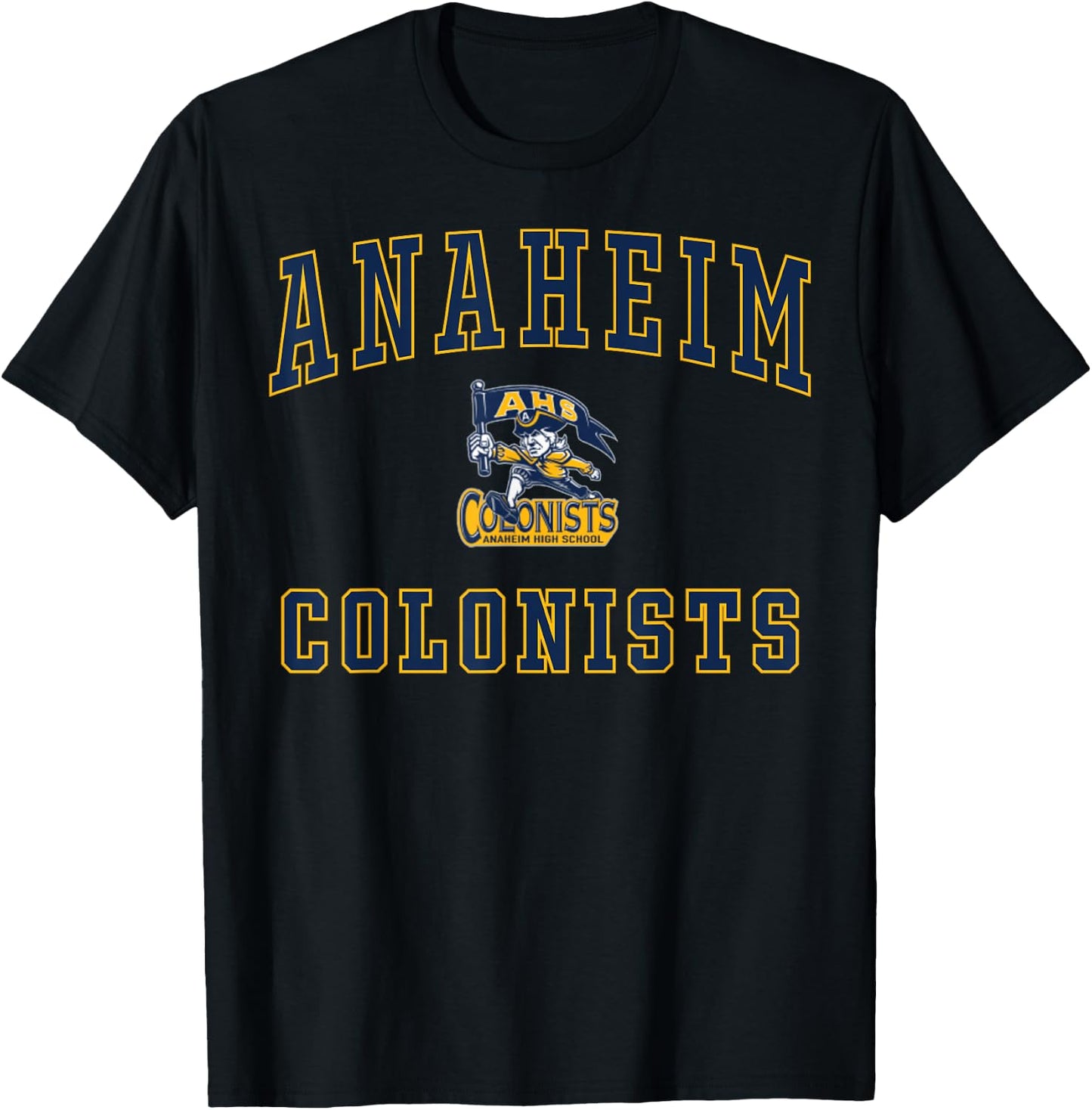 Anaheim High School Colonists C1 T-Shirt - T-Shirt | Black