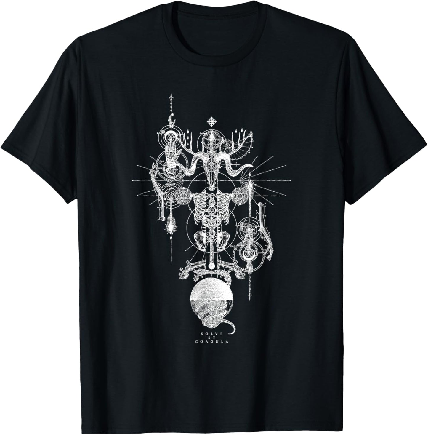 Solve Et Coagula Alchemical Medieval Occult Celtic Dragon T-Shirt - T-Shirt | Black