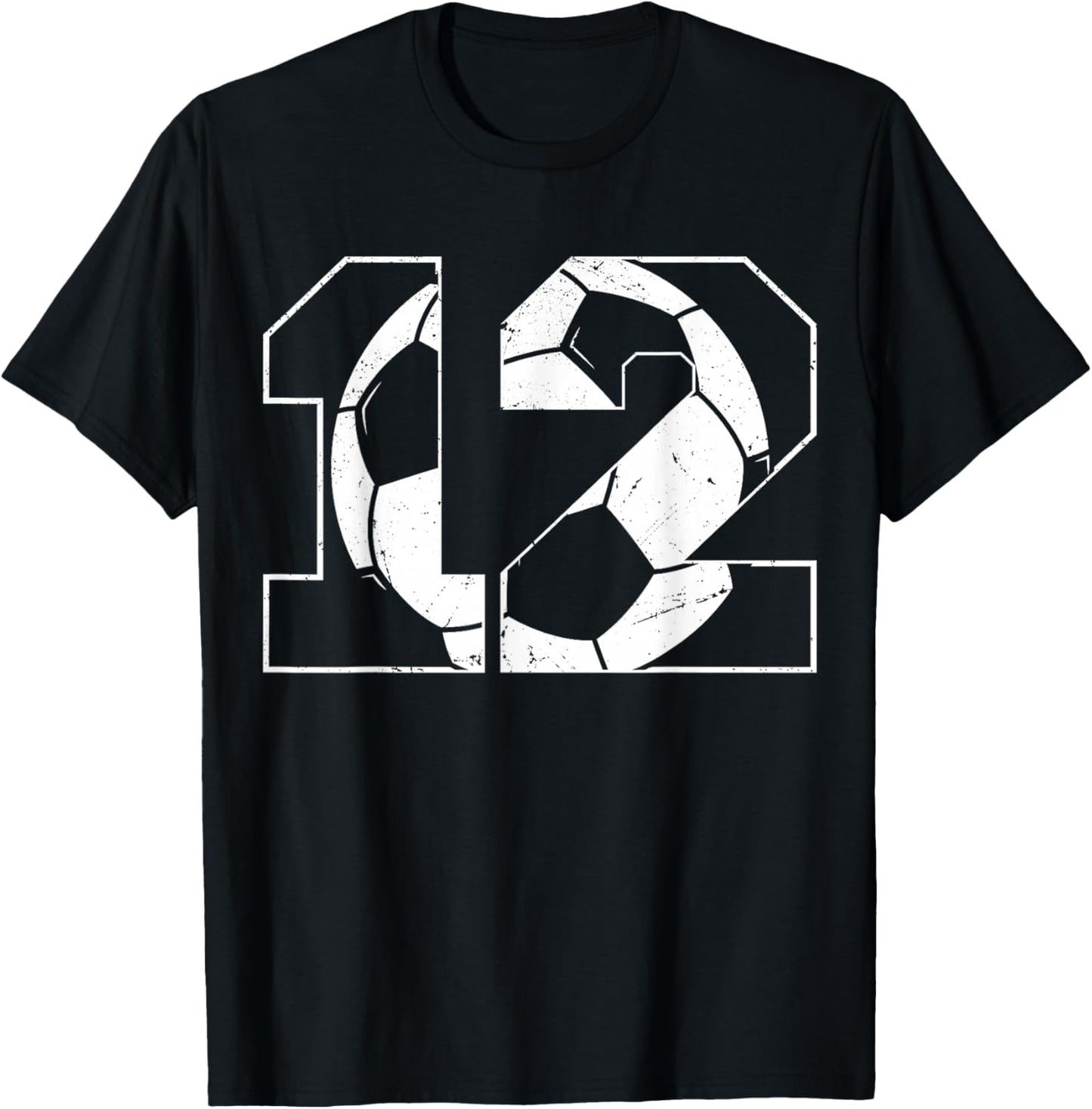 12th Birthday Boy Soccer Player Football 12 Years Old T-Shirt - T-Shirt | Black
