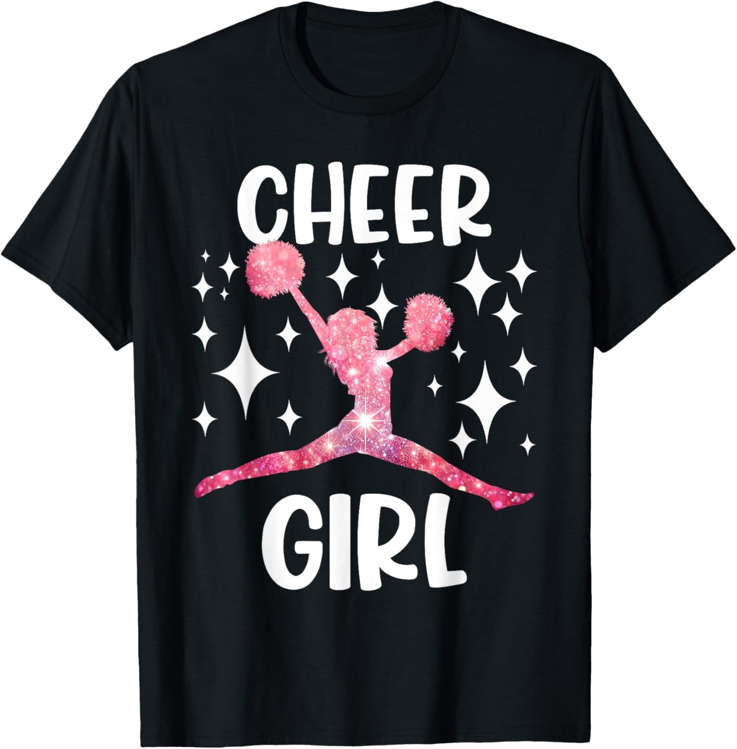 Funny Cheer Girl Cheerleader Cheerleading Cheering Squad T-Shirt - T-Shirt | Black