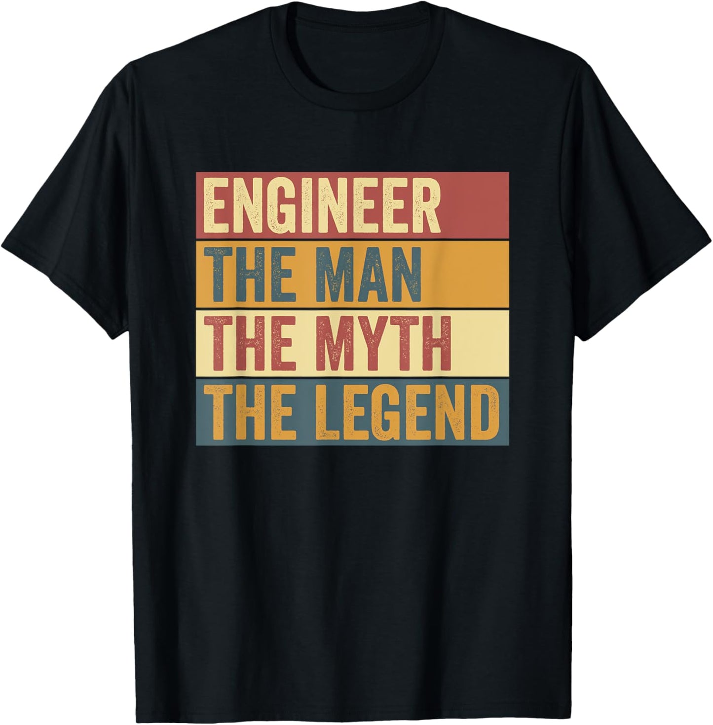 Funny Engineer Engineering Legend Saying T-Shirt - T-Shirt | Black