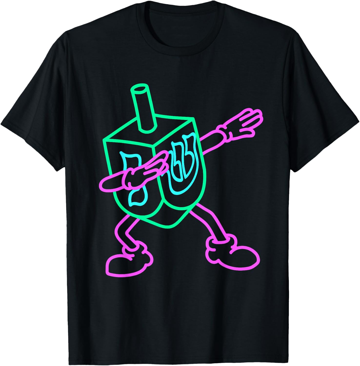 Dabbing Dreidel Funny Hanukkah Gifts for Kids T-Shirt - T-Shirt | Black