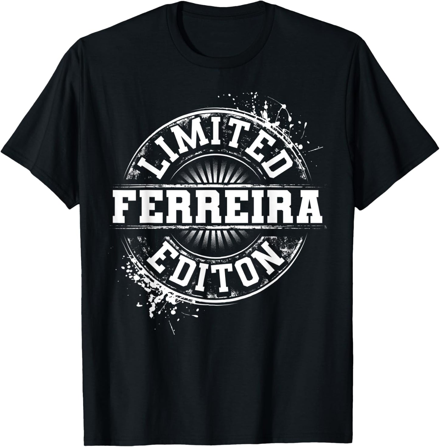 FERREIRA Funny Surname Family Tree Birthday Reunion Gift T-Shirt - T-Shirt | Black