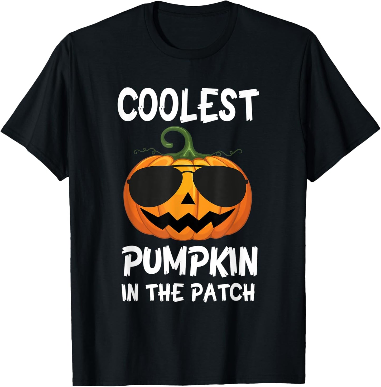 Coolest Pumpkin In The Patch Halloween Kids Boys Girls Men T-Shirt - T-Shirt | Black